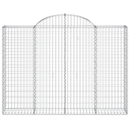 vidaXL Paniers à gabions arqués 7 pcs 200x30x140/160 cm Fer galvanisé