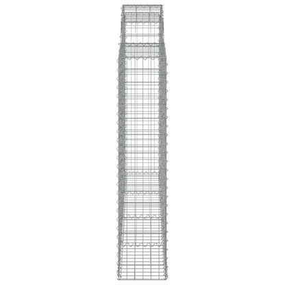 vidaXL Paniers à gabions arqués 7 pcs 200x30x140/160 cm Fer galvanisé