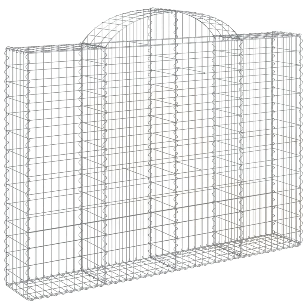 vidaXL Paniers à gabions arqués 8 pcs 200x30x140/160 cm Fer galvanisé