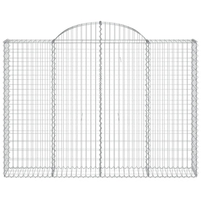 vidaXL Paniers à gabions arqués 8 pcs 200x30x140/160 cm Fer galvanisé