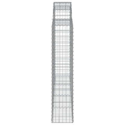 vidaXL Paniers à gabions arqués 8 pcs 200x30x140/160 cm Fer galvanisé
