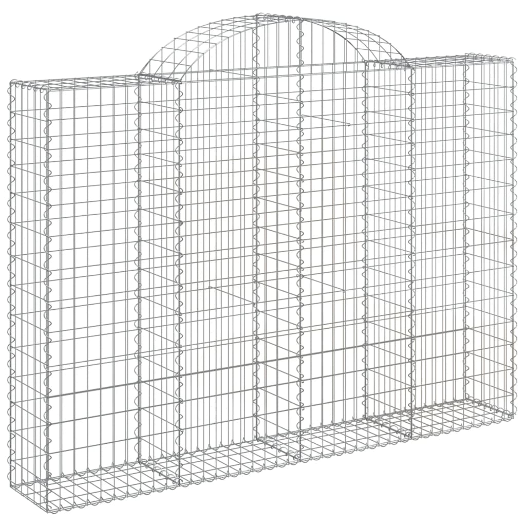 vidaXL Paniers à gabions arqués 10 pcs 200x30x140/160 cm Fer galvanisé