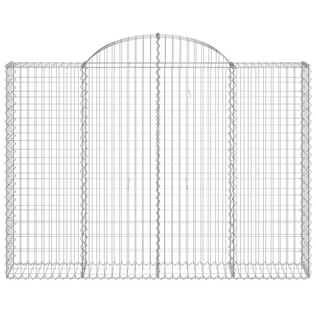 vidaXL Paniers à gabions arqués 10 pcs 200x30x140/160 cm Fer galvanisé