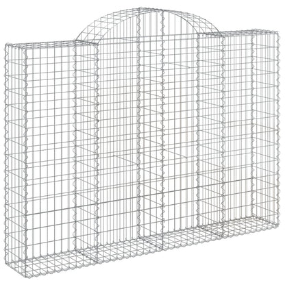 vidaXL Paniers à gabions arqués 13 pcs 200x30x140/160 cm Fer galvanisé