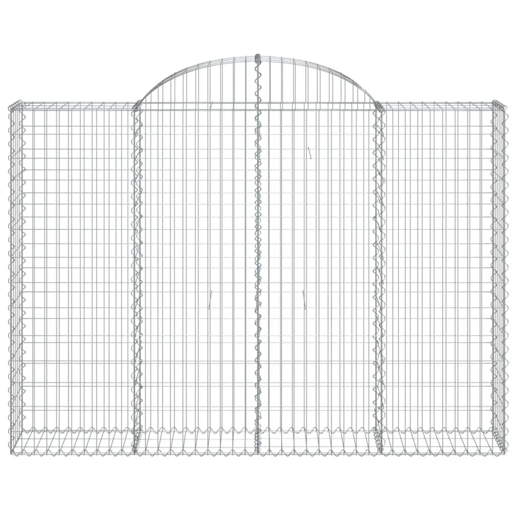 vidaXL Paniers à gabions arqués 13 pcs 200x30x140/160 cm Fer galvanisé
