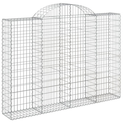 vidaXL Paniers à gabions arqués 14 pcs 200x30x140/160 cm Fer galvanisé