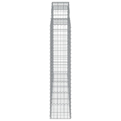 vidaXL Paniers à gabions arqués 14 pcs 200x30x140/160 cm Fer galvanisé