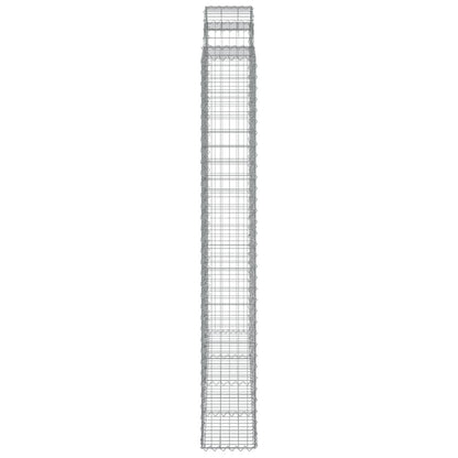 vidaXL Paniers à gabions arqués 6 pcs 200x30x220/240 cm fer galvanisé