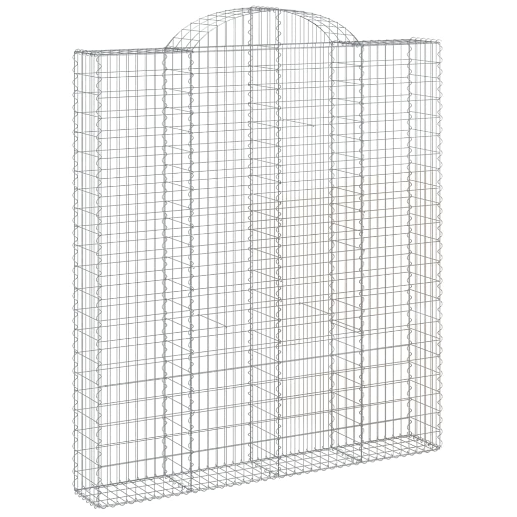 vidaXL Paniers à gabions arqués 8 pcs 200x30x220/240 cm fer galvanisé
