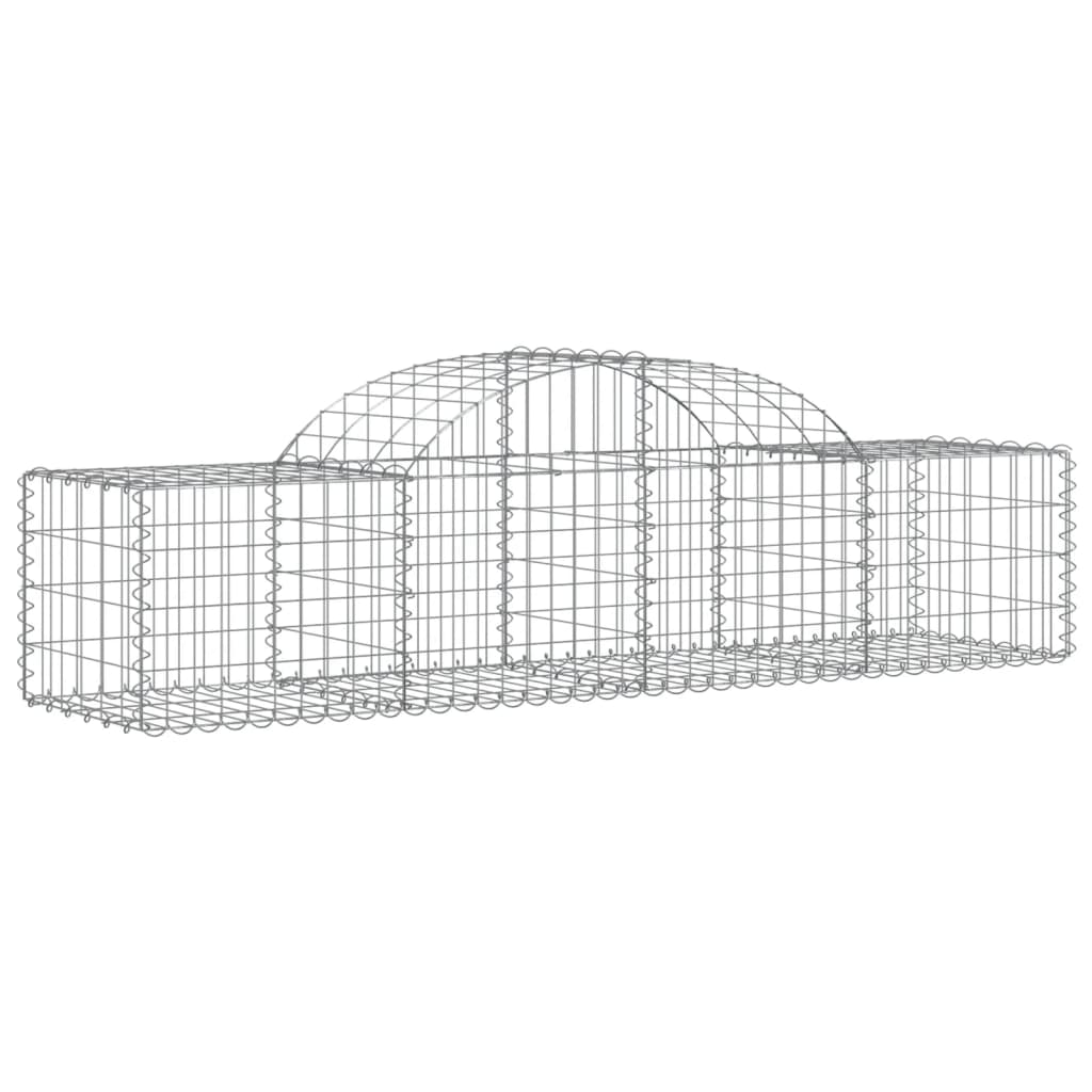 vidaXL Paniers à gabions arqués 40 pcs 200x50x40/60 cm fer galvanisé