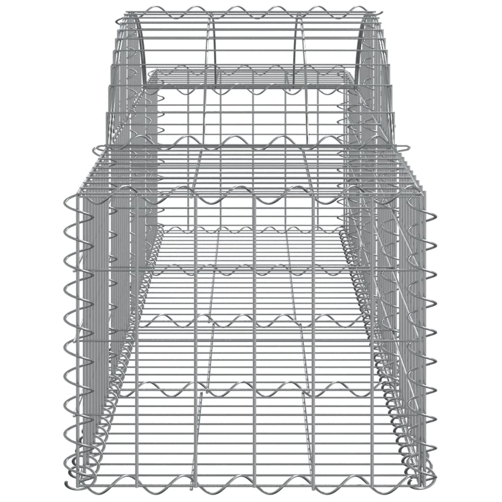 vidaXL Paniers à gabions arqués 40 pcs 200x50x40/60 cm fer galvanisé