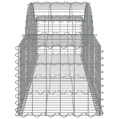 vidaXL Paniers à gabions arqués 40 pcs 200x50x40/60 cm fer galvanisé
