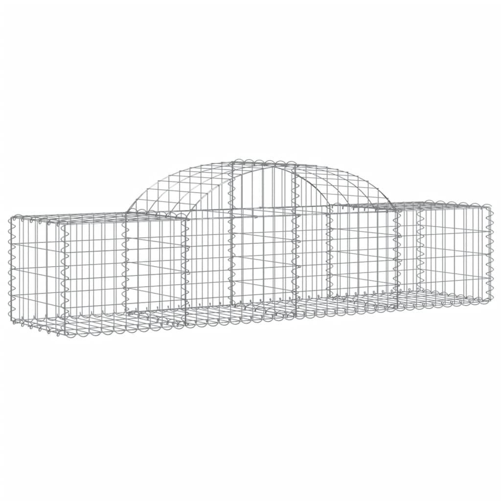 vidaXL Paniers à gabions arqués 50 pcs 200x50x40/60 cm fer galvanisé