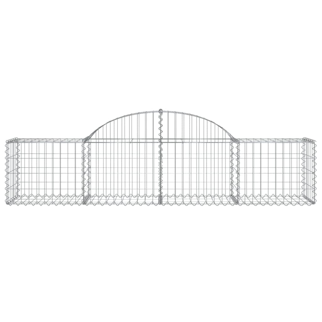 vidaXL Paniers à gabions arqués 50 pcs 200x50x40/60 cm fer galvanisé