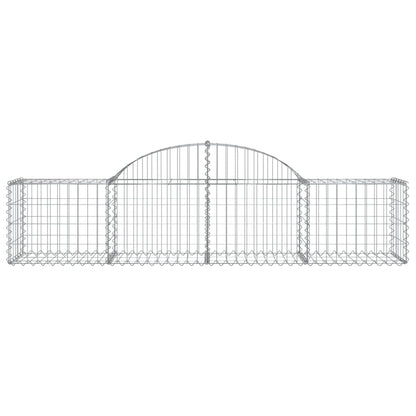 vidaXL Paniers à gabions arqués 50 pcs 200x50x40/60 cm fer galvanisé
