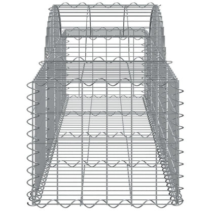 vidaXL Paniers à gabions arqués 50 pcs 200x50x40/60 cm fer galvanisé