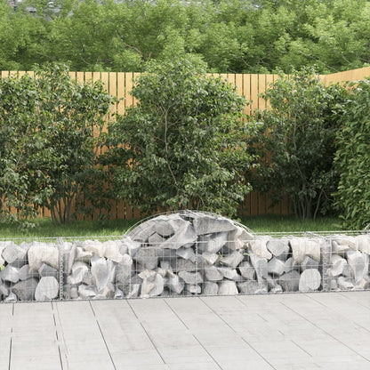vidaXL Paniers à gabions arqués 50 pcs 200x50x40/60 cm fer galvanisé
