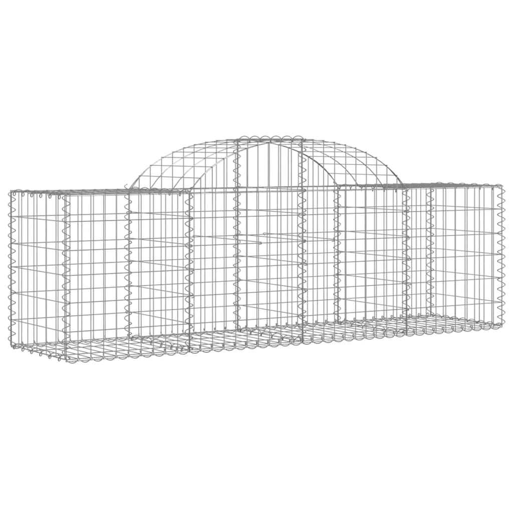 vidaXL Paniers à gabions arqués 50 pcs 200x50x60/80 cm fer galvanisé