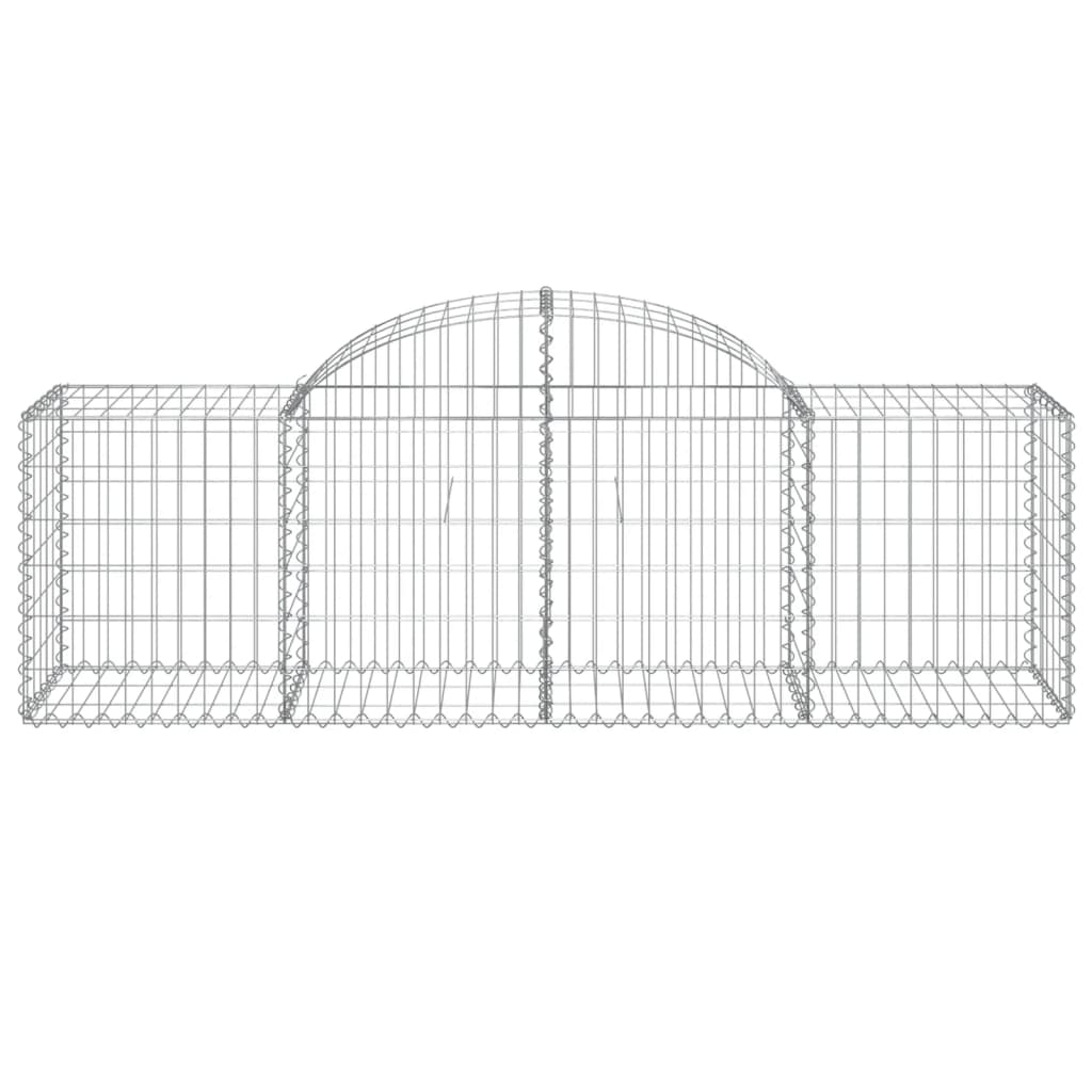 vidaXL Paniers à gabions arqués 50 pcs 200x50x60/80 cm fer galvanisé