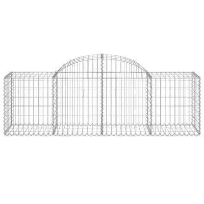 vidaXL Paniers à gabions arqués 50 pcs 200x50x60/80 cm fer galvanisé