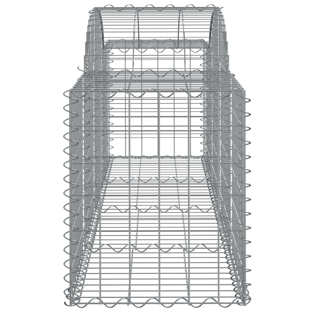 vidaXL Paniers à gabions arqués 50 pcs 200x50x60/80 cm fer galvanisé