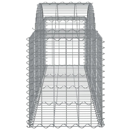 vidaXL Paniers à gabions arqués 50 pcs 200x50x60/80 cm fer galvanisé