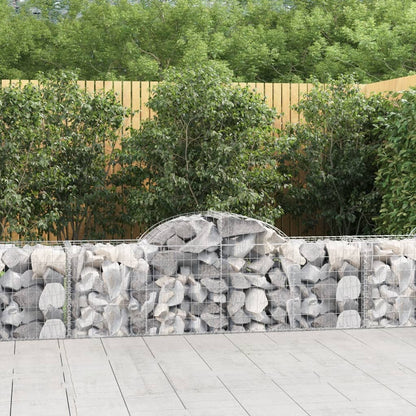 vidaXL Paniers à gabions arqués 50 pcs 200x50x60/80 cm fer galvanisé
