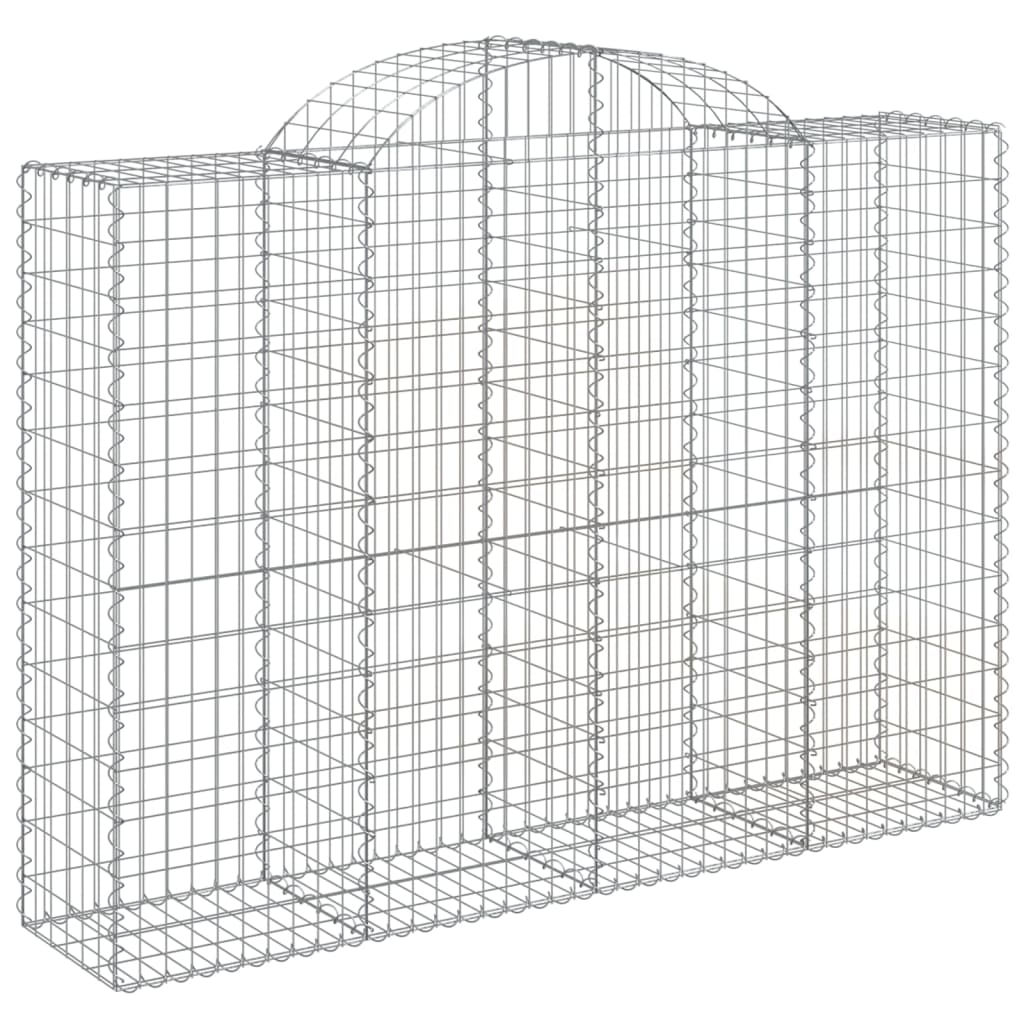 vidaXL Paniers à gabions arqués 30 pcs 200x50x140/160 cm Fer galvanisé