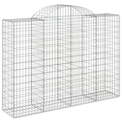 vidaXL Paniers à gabions arqués 30 pcs 200x50x140/160 cm Fer galvanisé