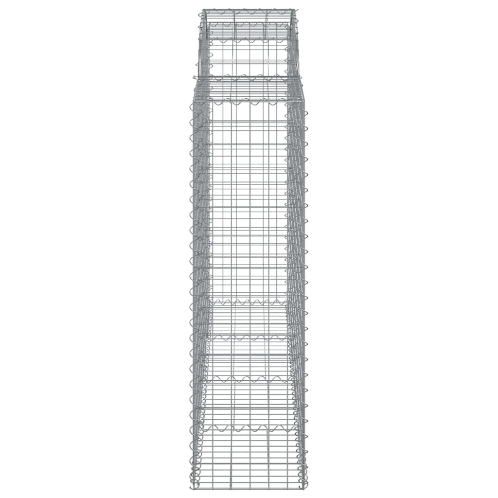 vidaXL Paniers à gabions arqués 30 pcs 200x50x140/160 cm Fer galvanisé