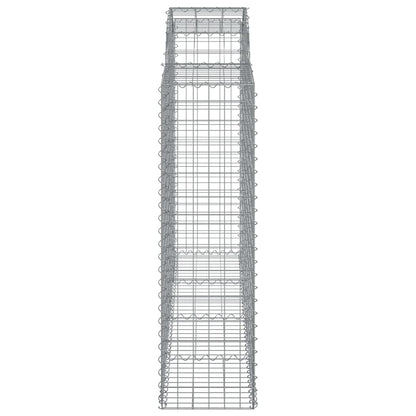vidaXL Paniers à gabions arqués 30 pcs 200x50x140/160 cm Fer galvanisé