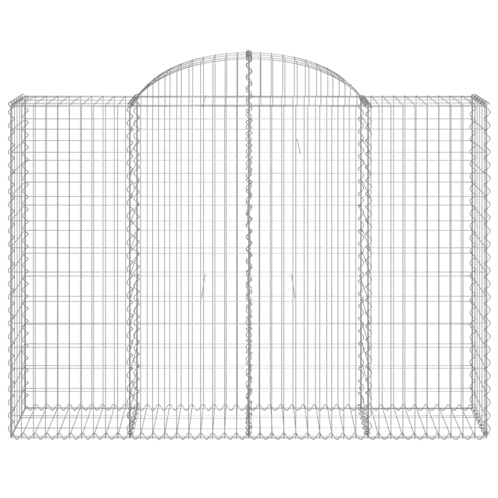 vidaXL Paniers à gabions arqués 40 pcs 200x50x140/160 cm Fer galvanisé