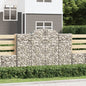 vidaXL Paniers à gabions arqués 40 pcs 200x50x140/160 cm Fer galvanisé