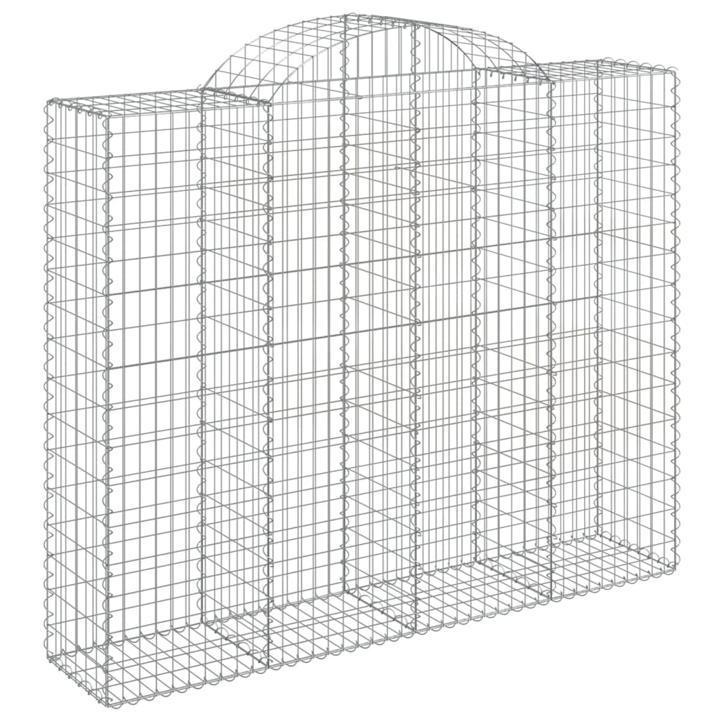 vidaXL Paniers à gabions arqués 20 pcs 200x50x160/180 cm Fer galvanisé