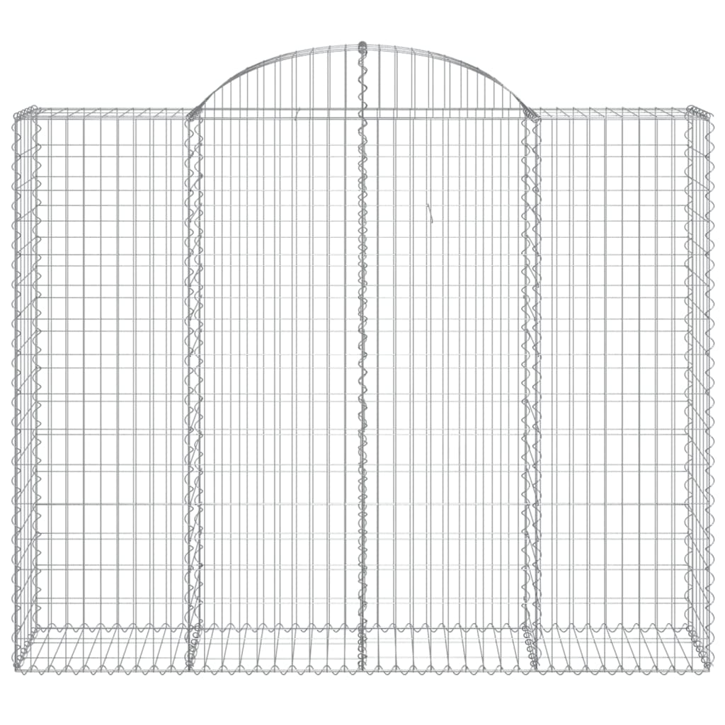 vidaXL Paniers à gabions arqués 20 pcs 200x50x160/180 cm Fer galvanisé