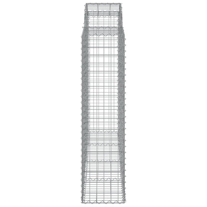 vidaXL Paniers à gabions arqués 20 pcs 200x50x160/180 cm Fer galvanisé