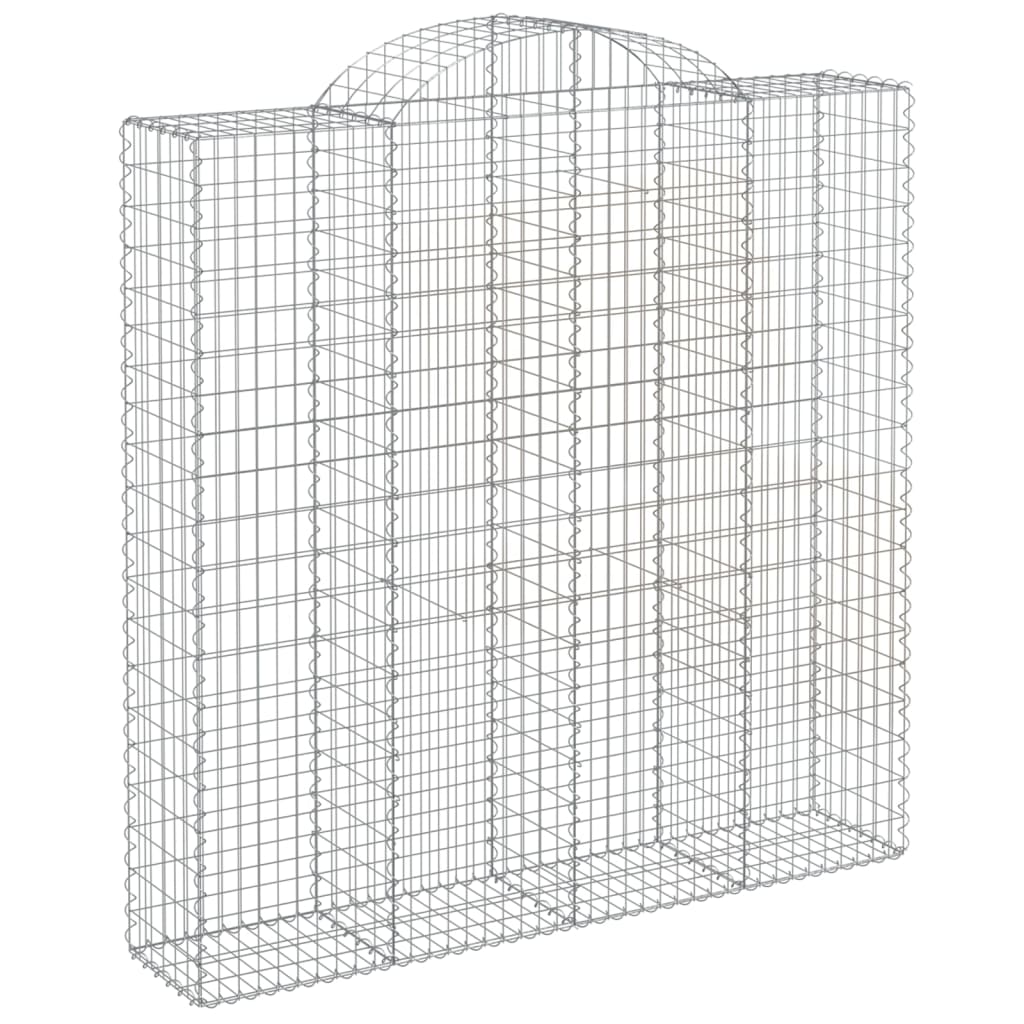 vidaXL Paniers à gabions arqués 11 pcs 200x50x200/220 cm Fer galvanisé