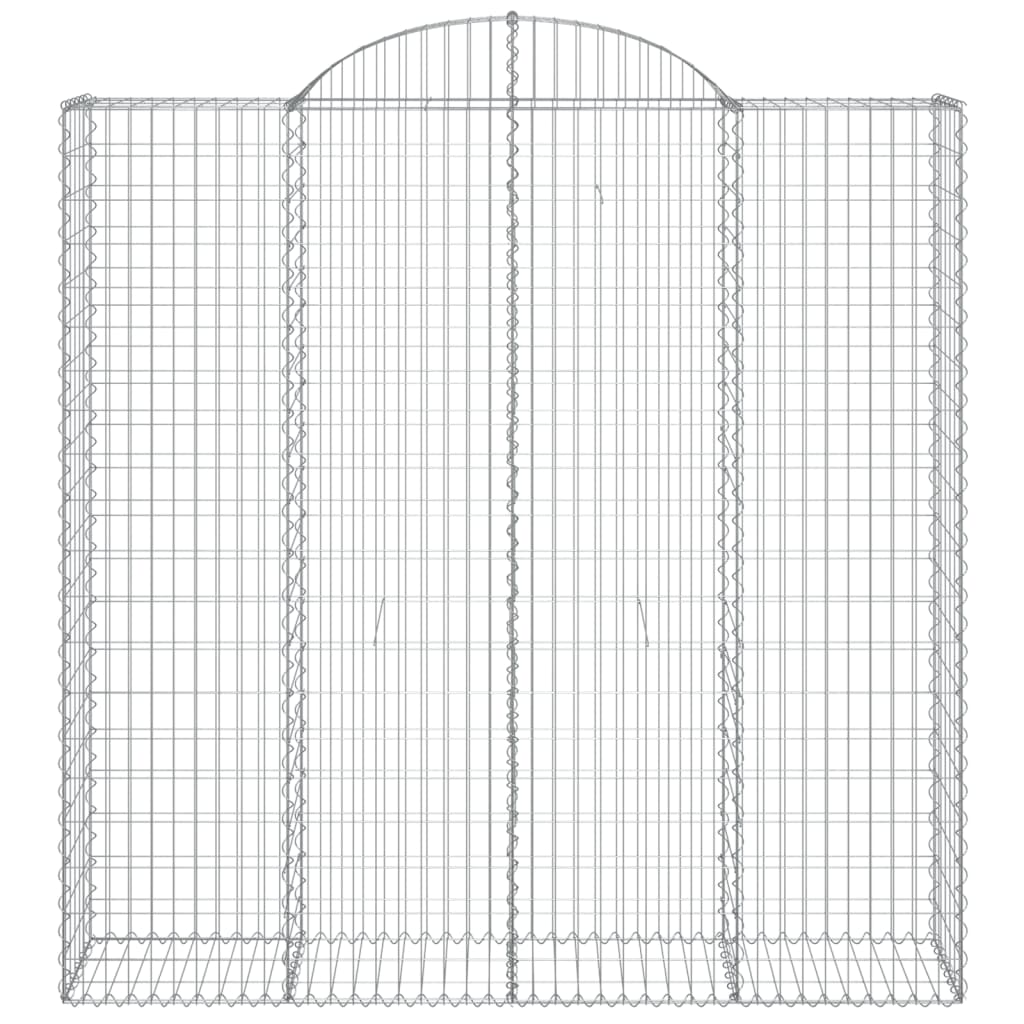 vidaXL Paniers à gabions arqués 11 pcs 200x50x200/220 cm Fer galvanisé