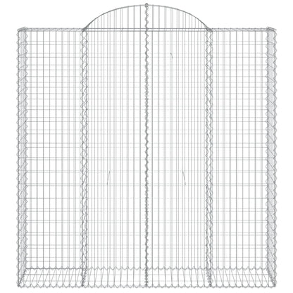 vidaXL Paniers à gabions arqués 11 pcs 200x50x200/220 cm Fer galvanisé