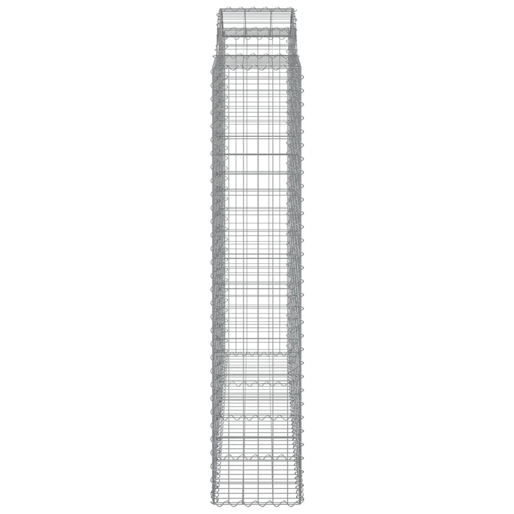 vidaXL Paniers à gabions arqués 11 pcs 200x50x200/220 cm Fer galvanisé