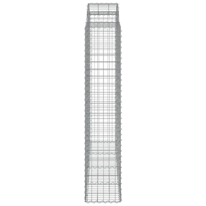vidaXL Paniers à gabions arqués 11 pcs 200x50x200/220 cm Fer galvanisé