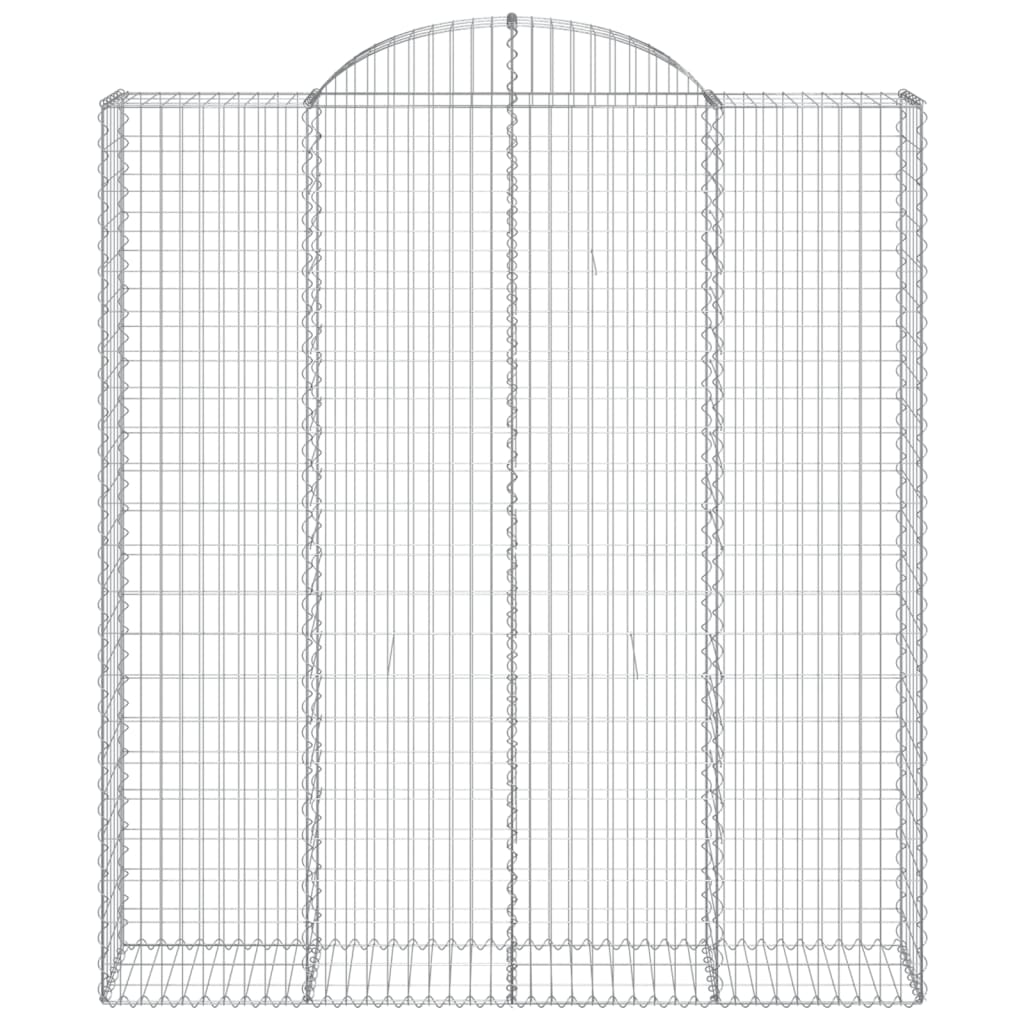 vidaXL Paniers à gabions arqués 7 pcs 200x50x220/240 cm Fer galvanisé