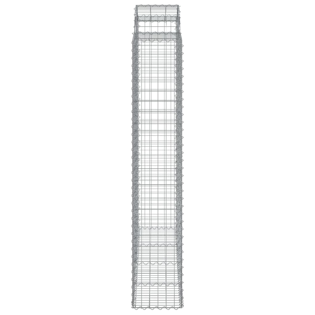 vidaXL Paniers à gabions arqués 7 pcs 200x50x220/240 cm Fer galvanisé