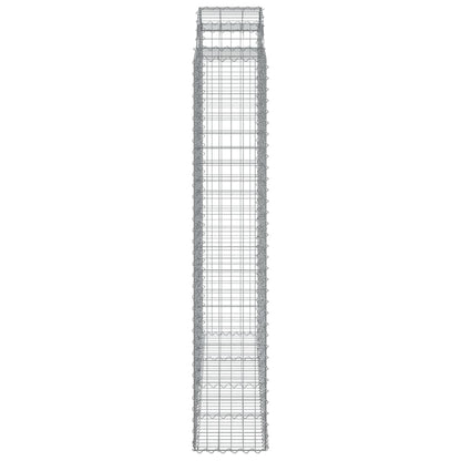 vidaXL Paniers à gabions arqués 7 pcs 200x50x220/240 cm Fer galvanisé