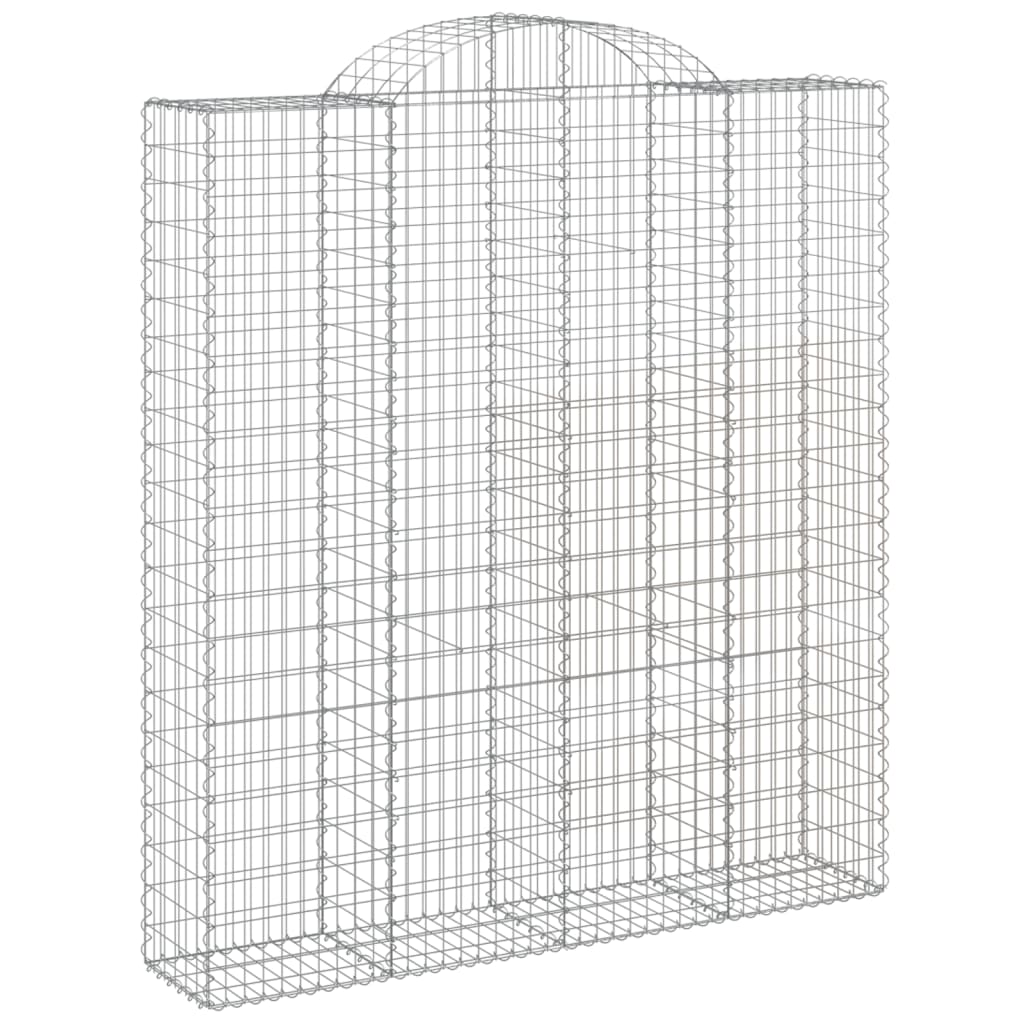 vidaXL Paniers à gabions arqués 8 pcs 200x50x220/240 cm Fer galvanisé