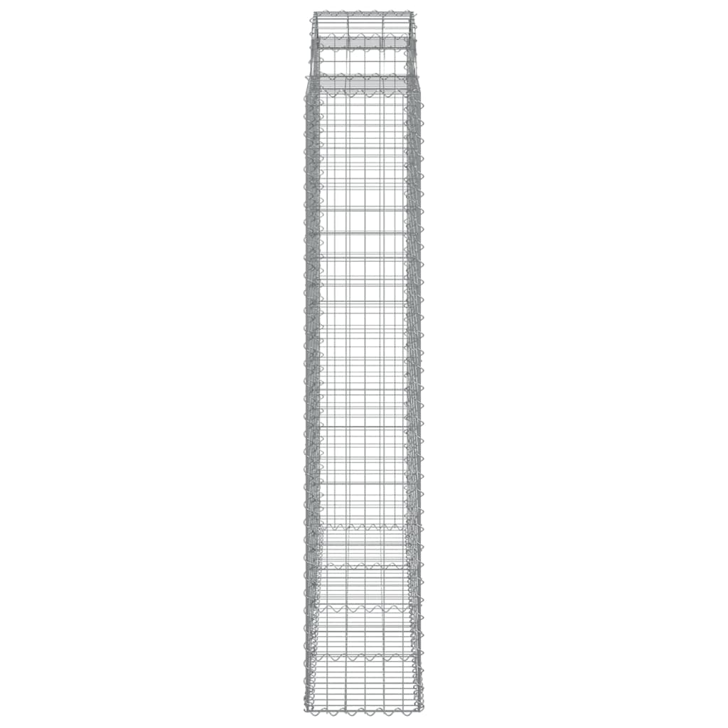 vidaXL Paniers à gabions arqués 8 pcs 200x50x220/240 cm Fer galvanisé