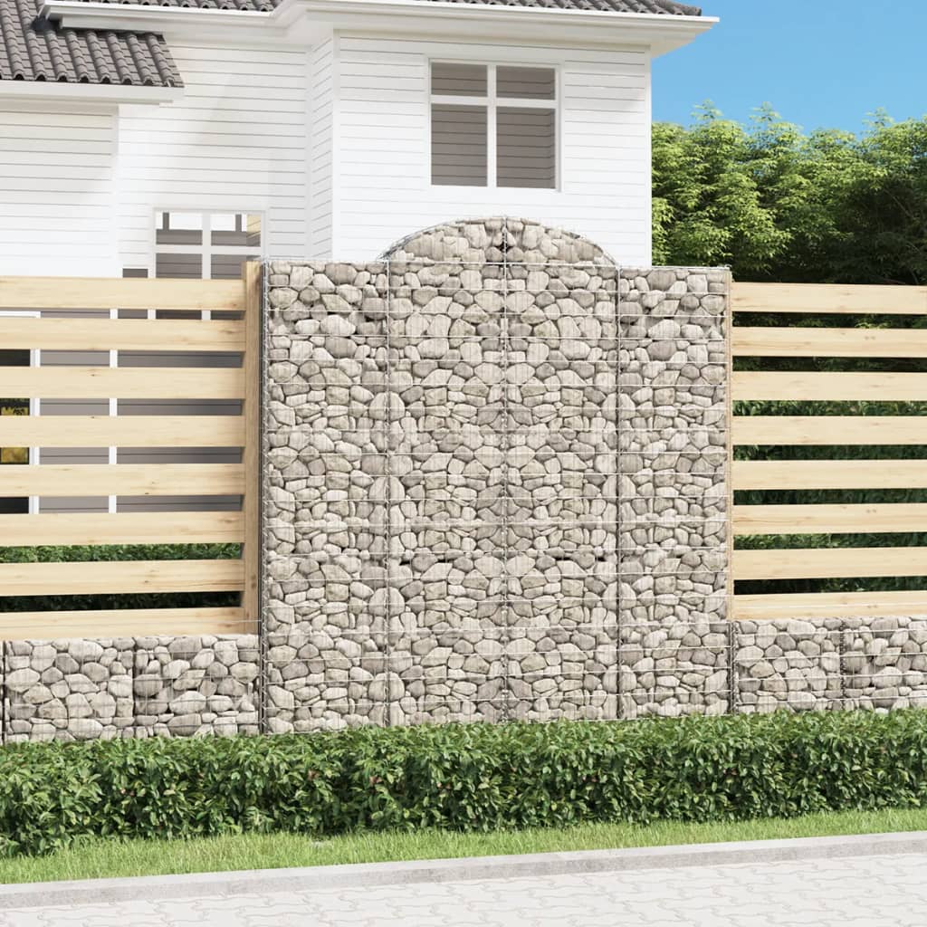 vidaXL Paniers à gabions arqués 8 pcs 200x50x220/240 cm Fer galvanisé