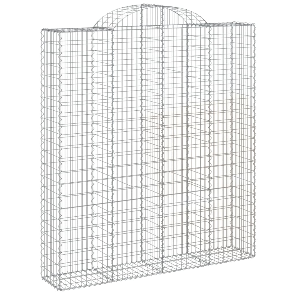 vidaXL Paniers à gabions arqués 10 pcs 200x50x220/240 cm Fer galvanisé