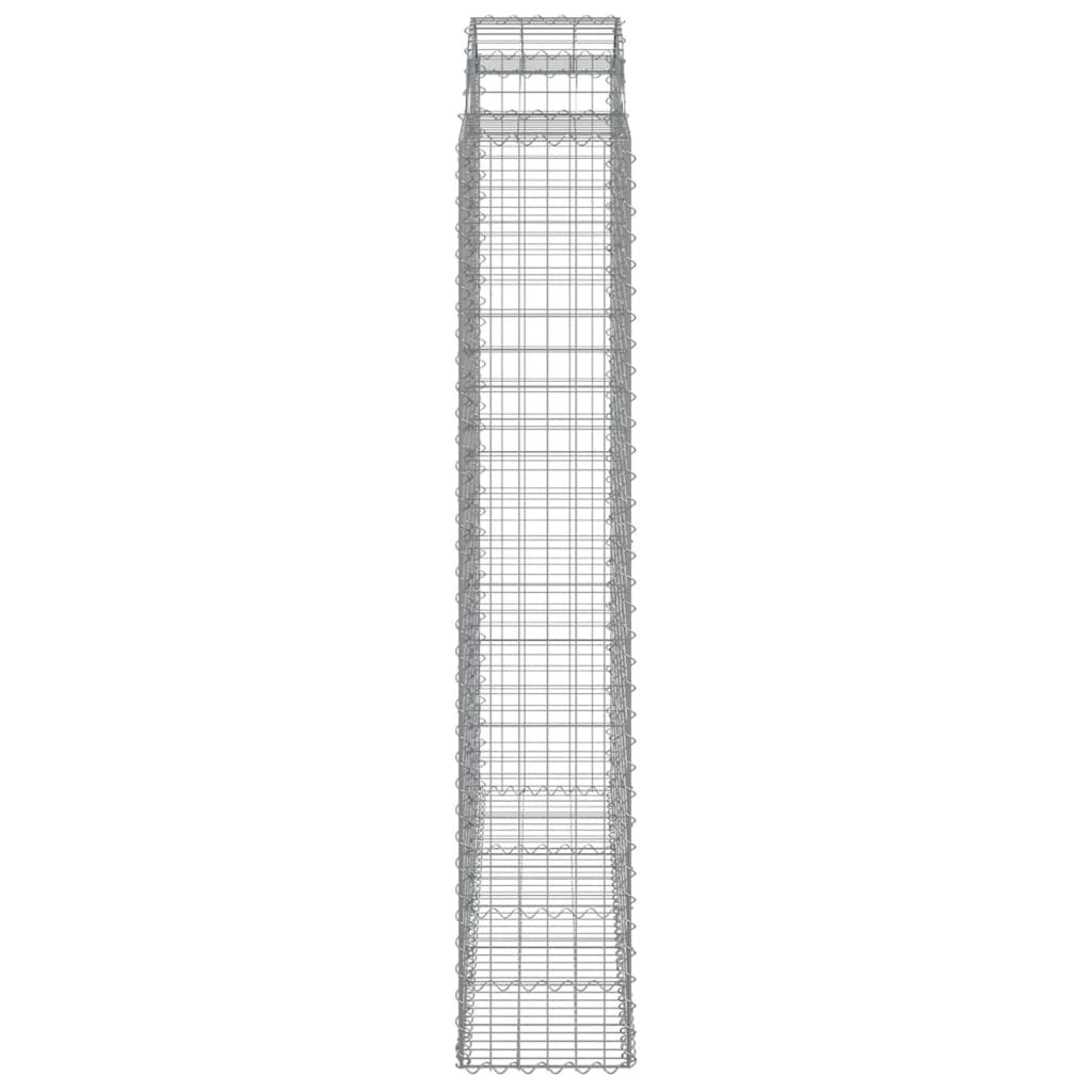 vidaXL Paniers à gabions arqués 13 pcs 200x50x220/240 cm Fer galvanisé
