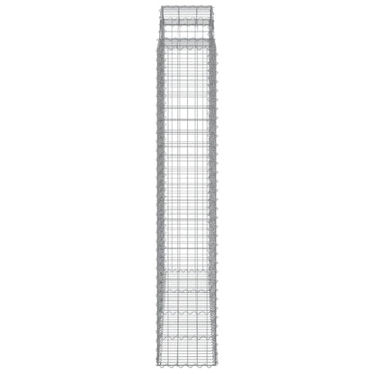 vidaXL Paniers à gabions arqués 13 pcs 200x50x220/240 cm Fer galvanisé